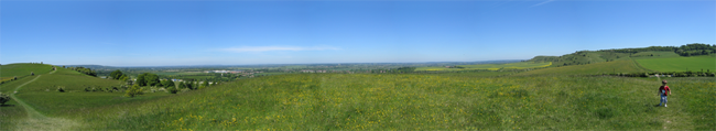 Panoramic view from Pitstone Hill